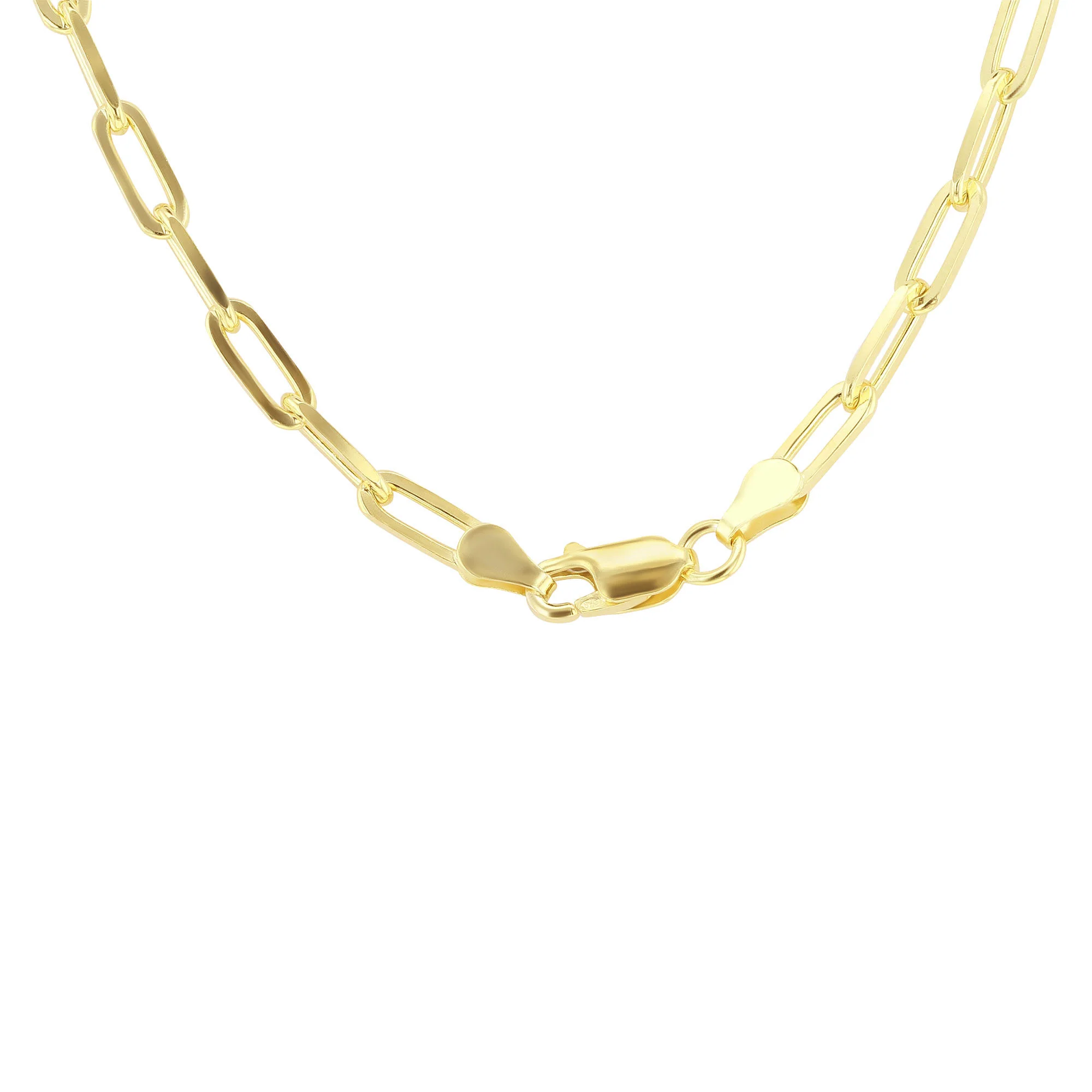 Nola 22" 3.8mm Silver Paper Clip Chain - Image 4