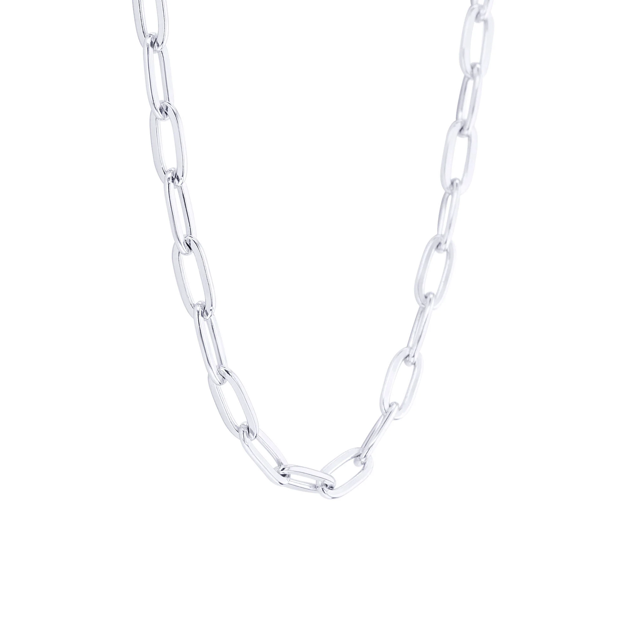 Nola 22" 5.6mm Silver Paper Clip Chain - Image 6