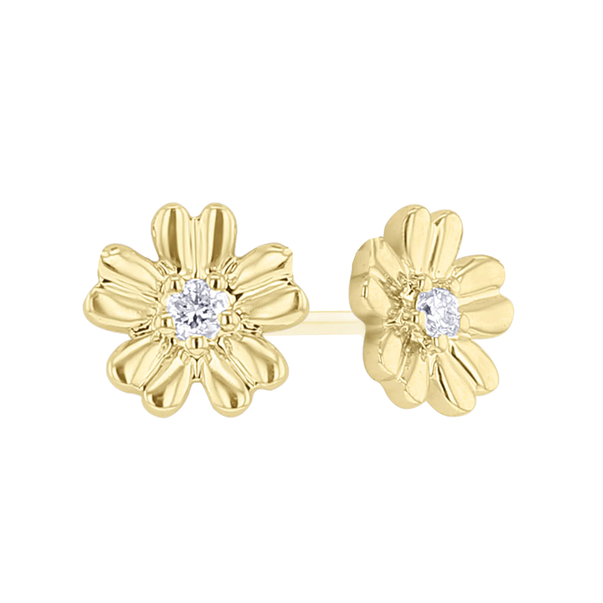 Petite Blossom Diamond Earrings - Image 3