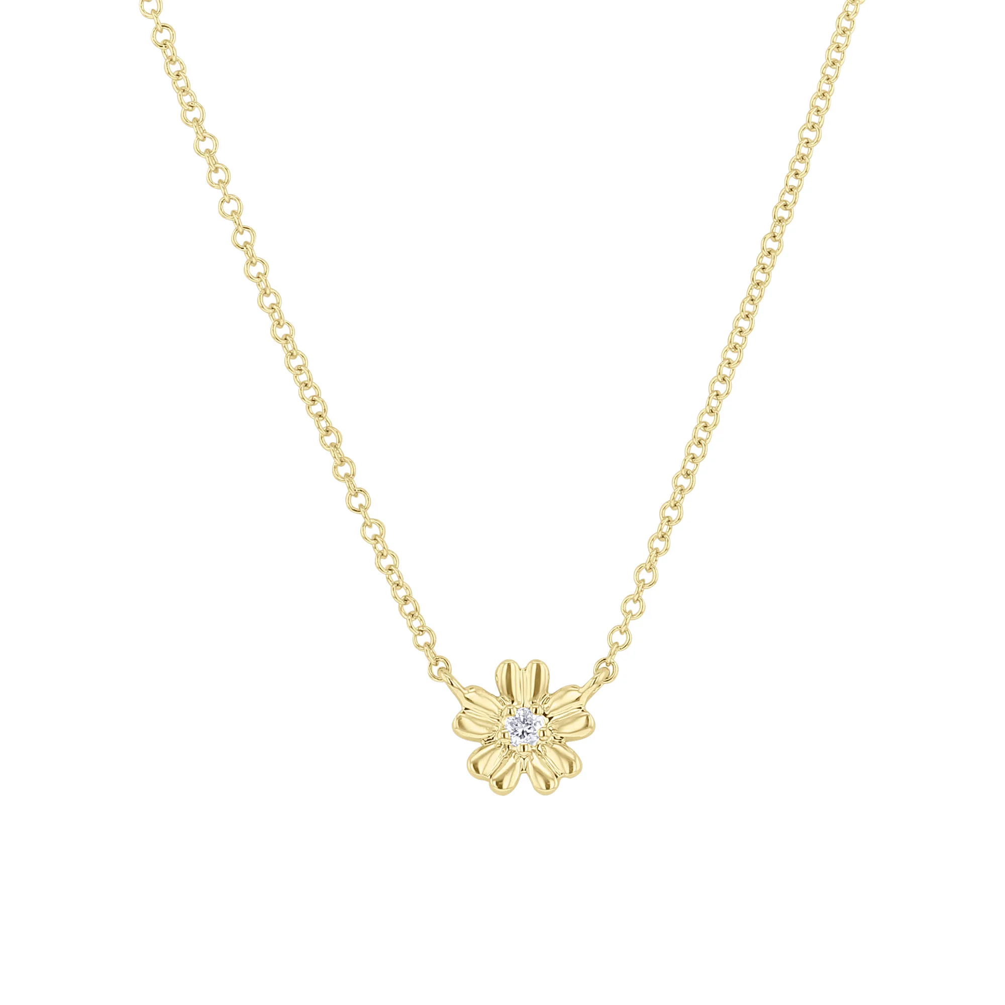 Petite Blossom Diamond Necklace - Image 3
