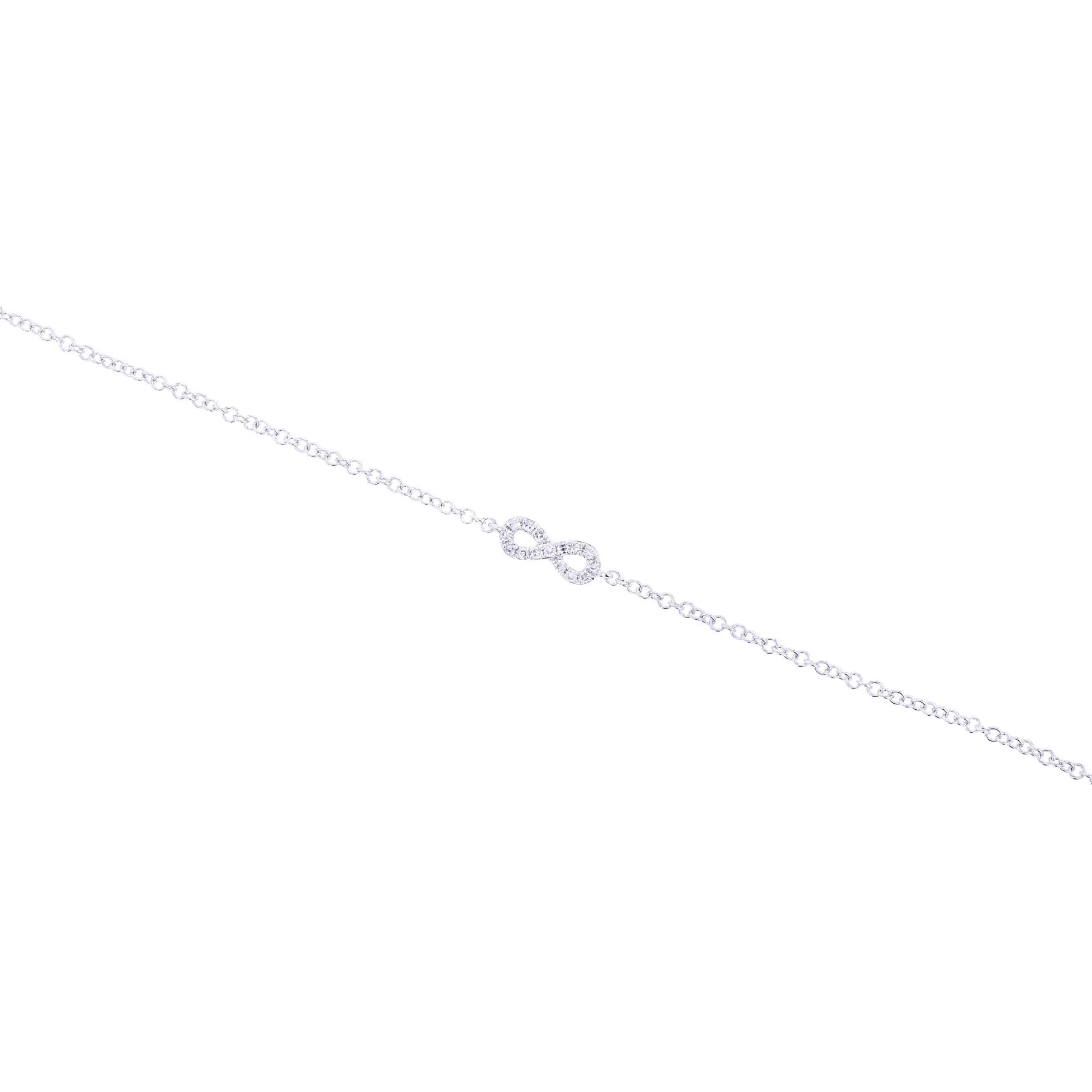Petite Infinity Chain Diamond Bracelet - Image 3