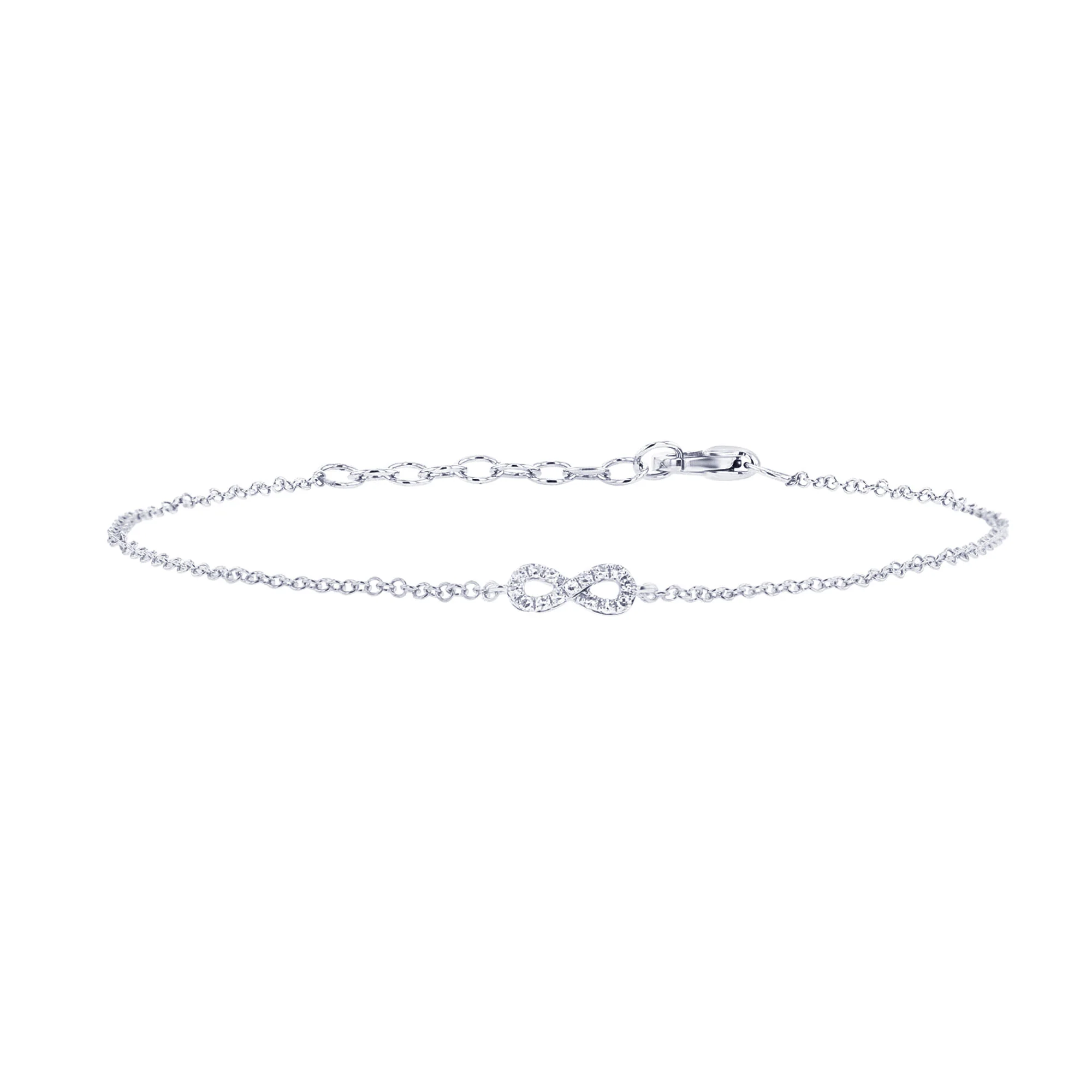 Petite Infinity Chain Diamond Bracelet - Image 8