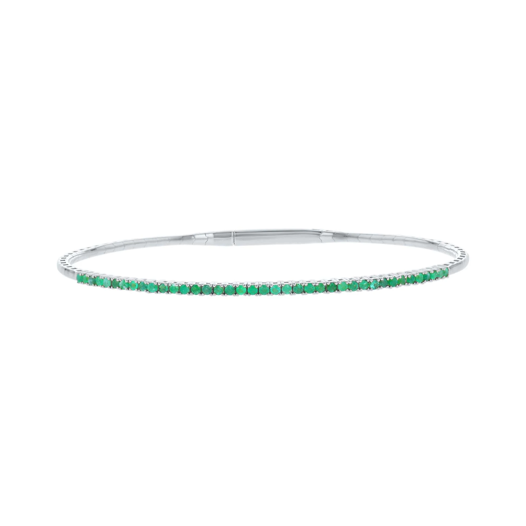 Poshly Pave Emerald Bangle Bracelet