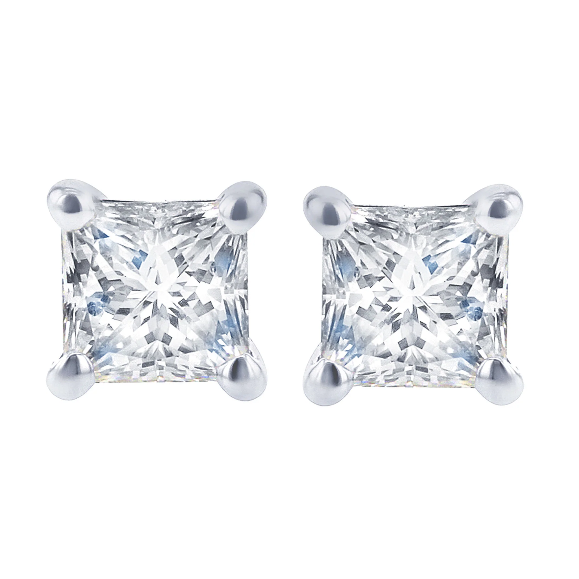Princess Bella Diamond Stud Earrings 1/2ct - Image 3