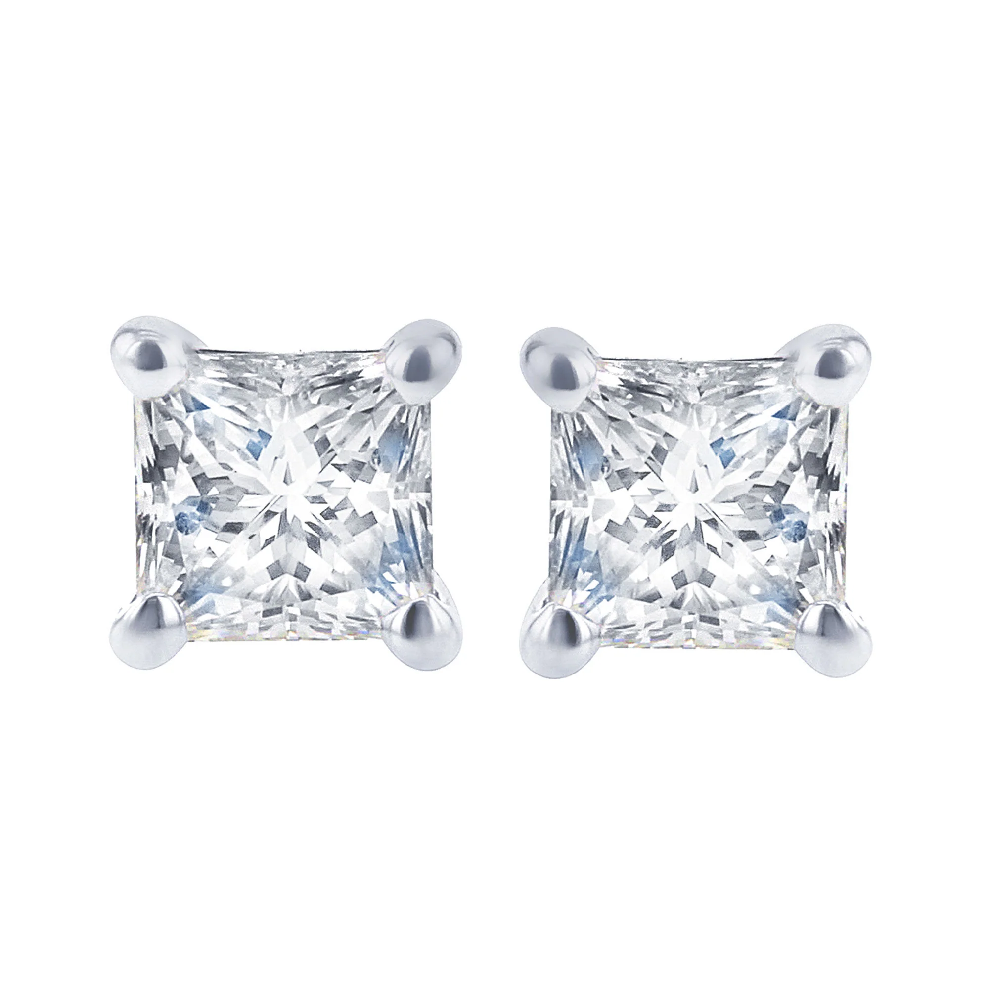 Princess Bella Diamond Stud Earrings 1/3ct - Image 3
