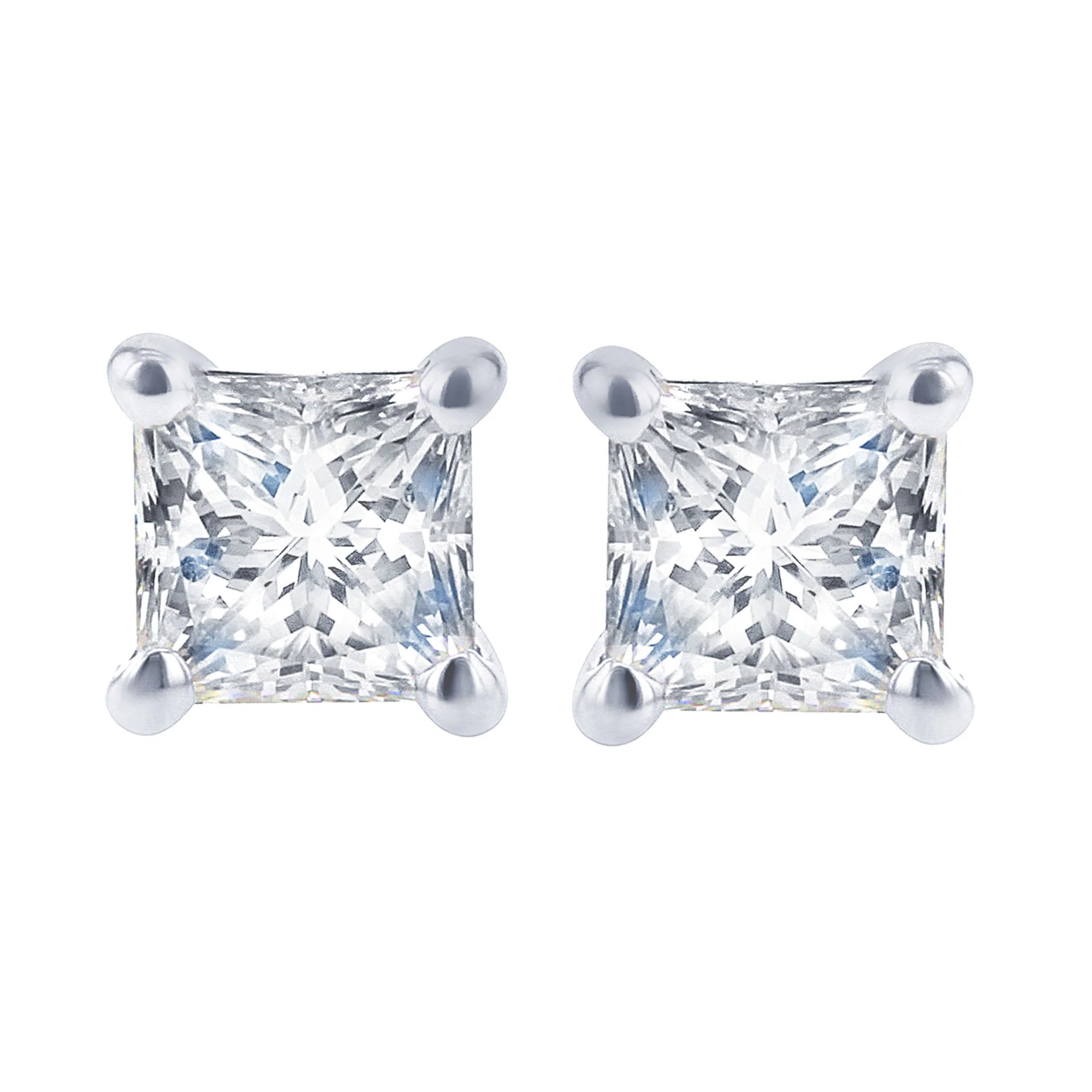 Princess Bella Diamond Stud Earrings 3/8ct - Image 3