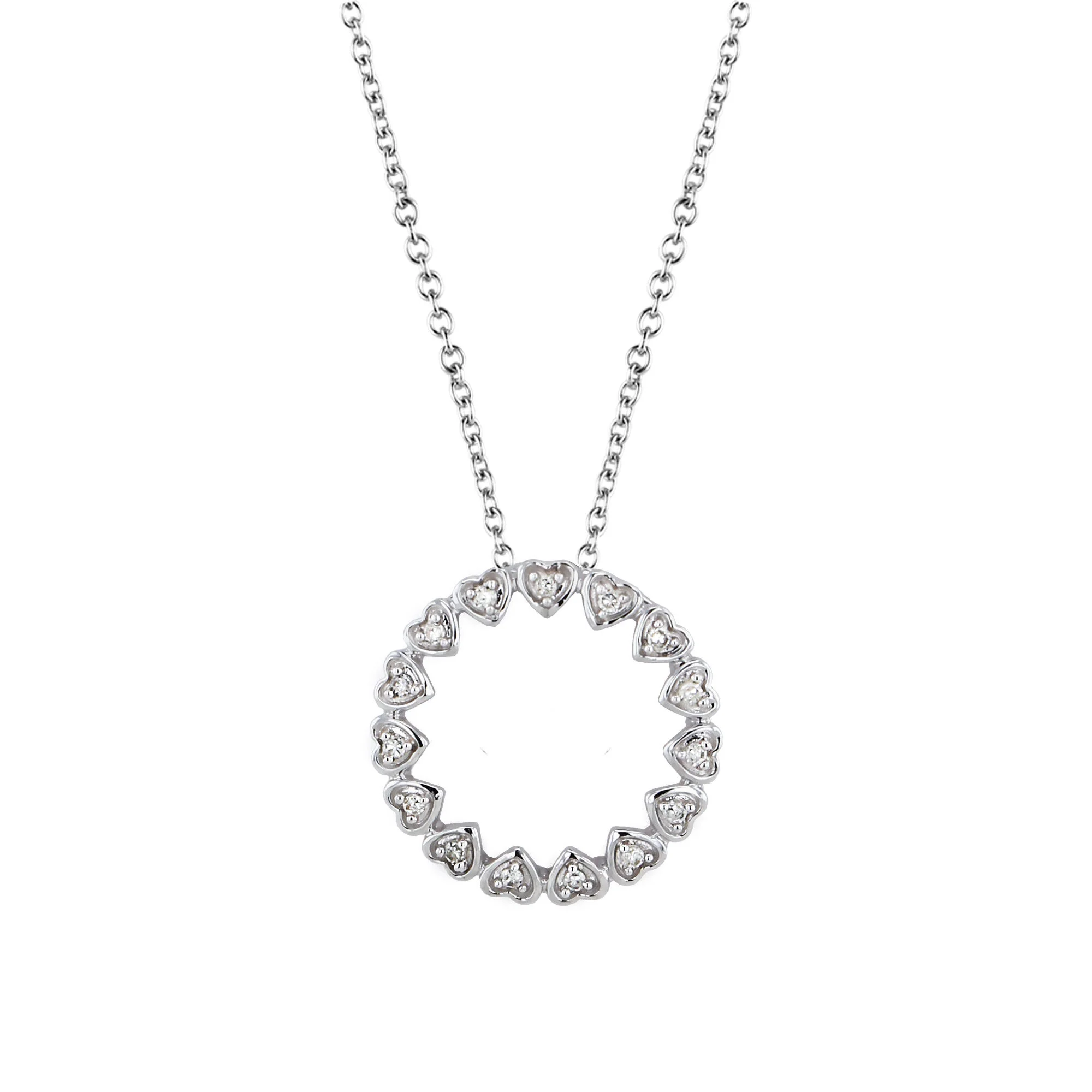 Ring of Hearts Diamond Necklace - Image 3