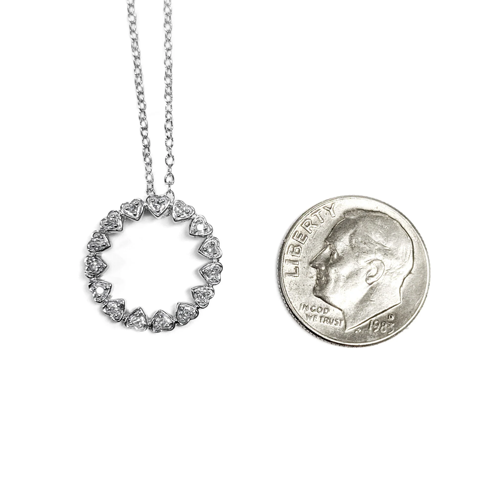 Ring of Hearts Diamond Necklace - Image 4