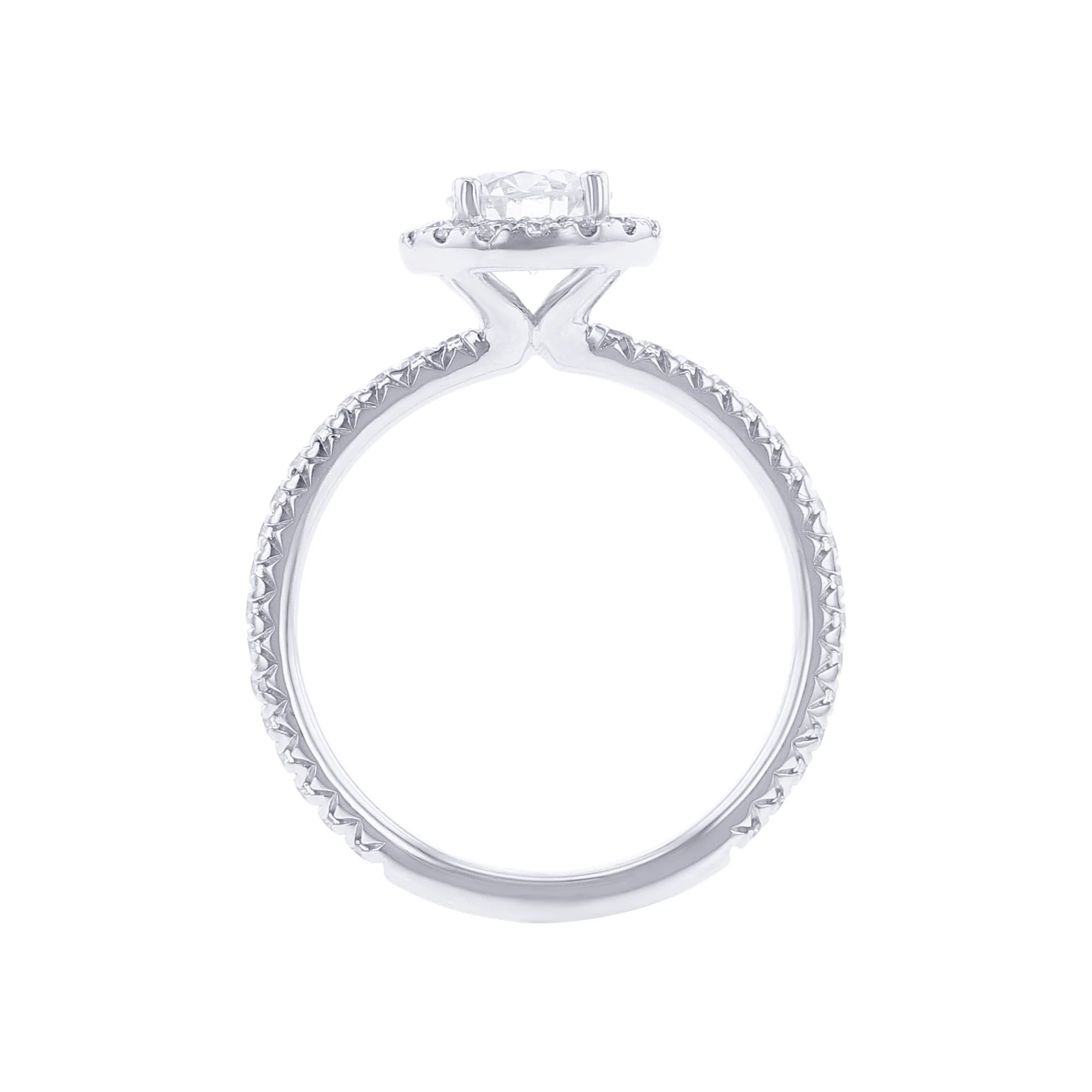Saylor Certified Ready for Love Diamond Halo Engagement Ring 1ct - Image 3