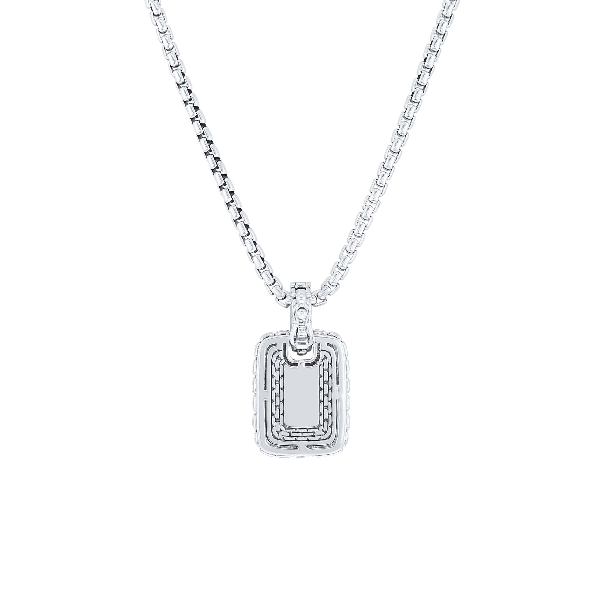 Silver Bradley Blue Lapis Dog Tag Necklace - Image 3