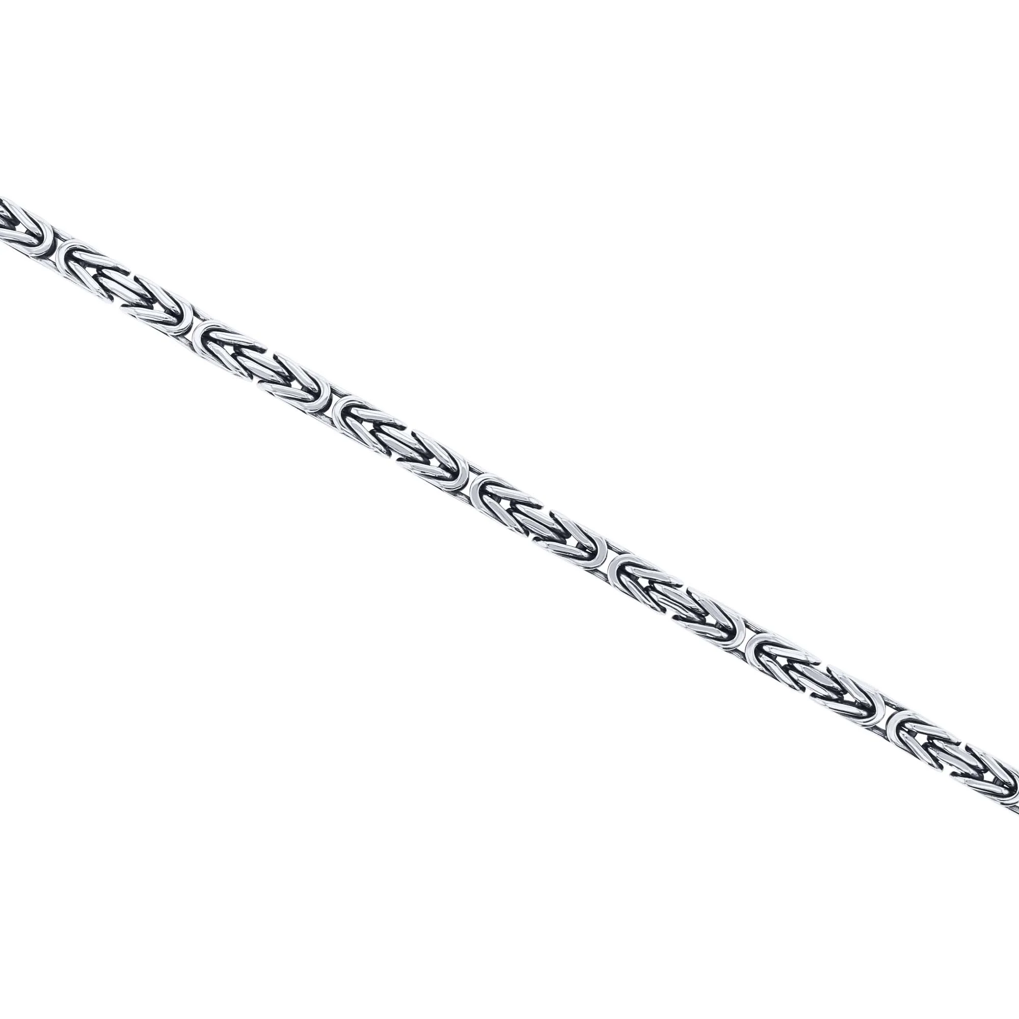 Silver Byzantine Chain Bracelet- 3.5MM
