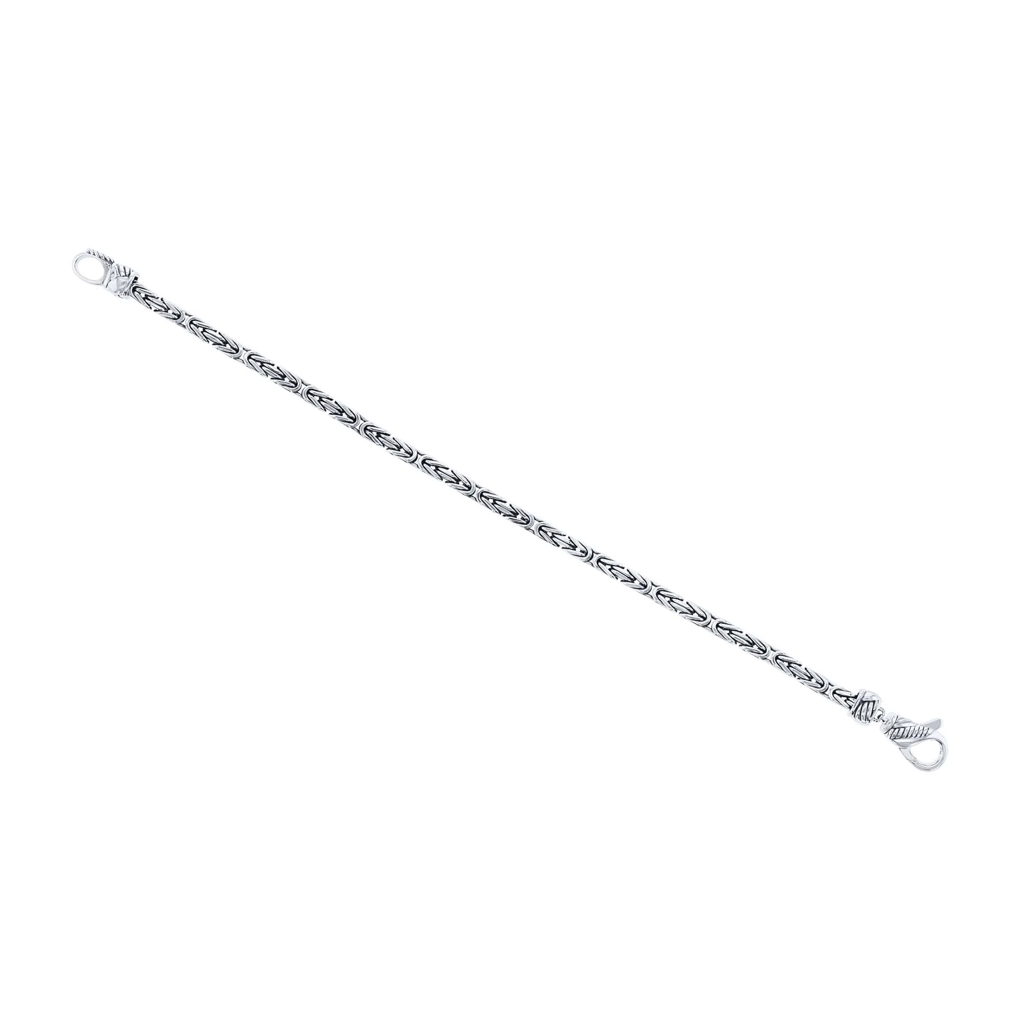 Silver Byzantine Chain Bracelet- 3.5MM - Image 3