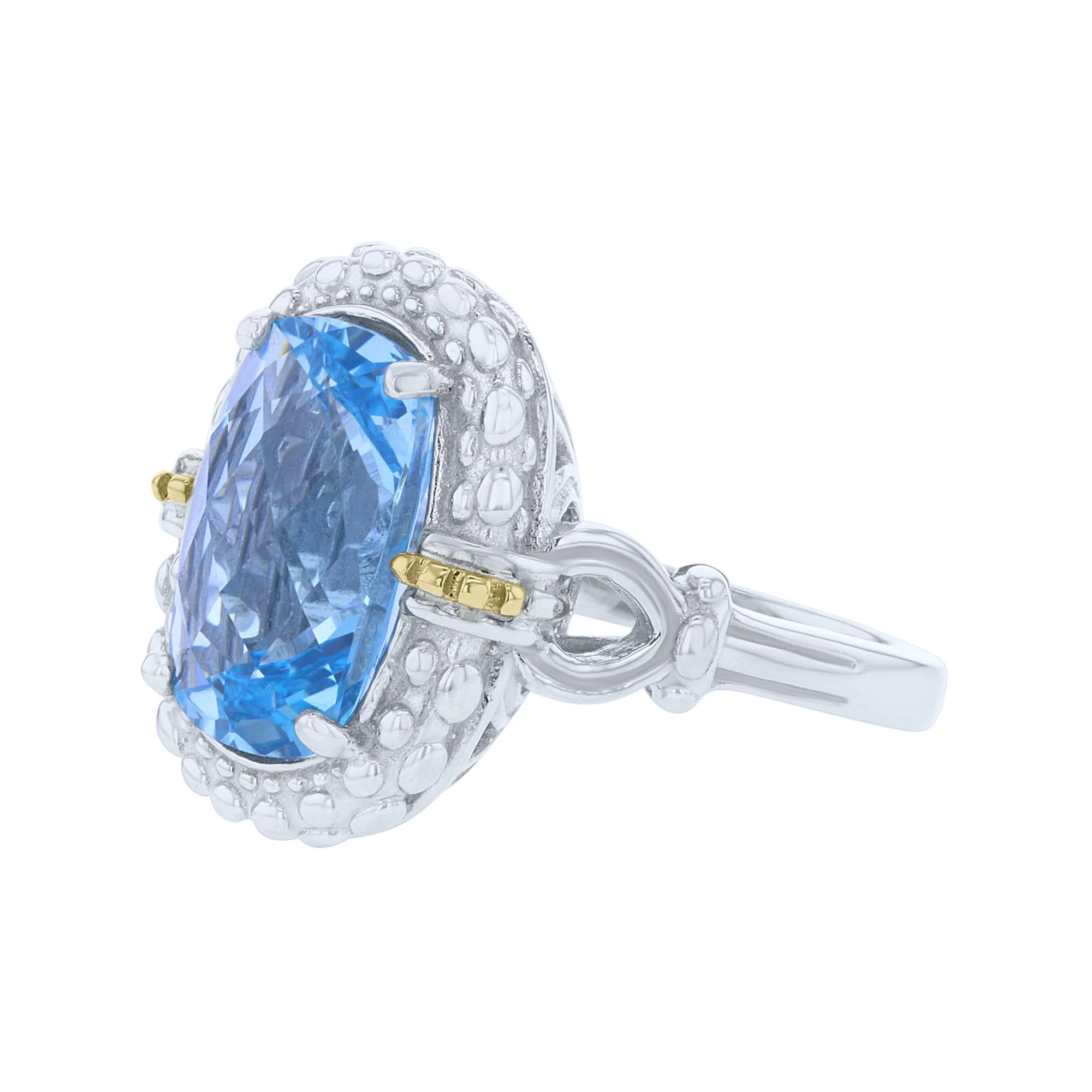 Silver Isla Blue Topaz Ring - Image 2