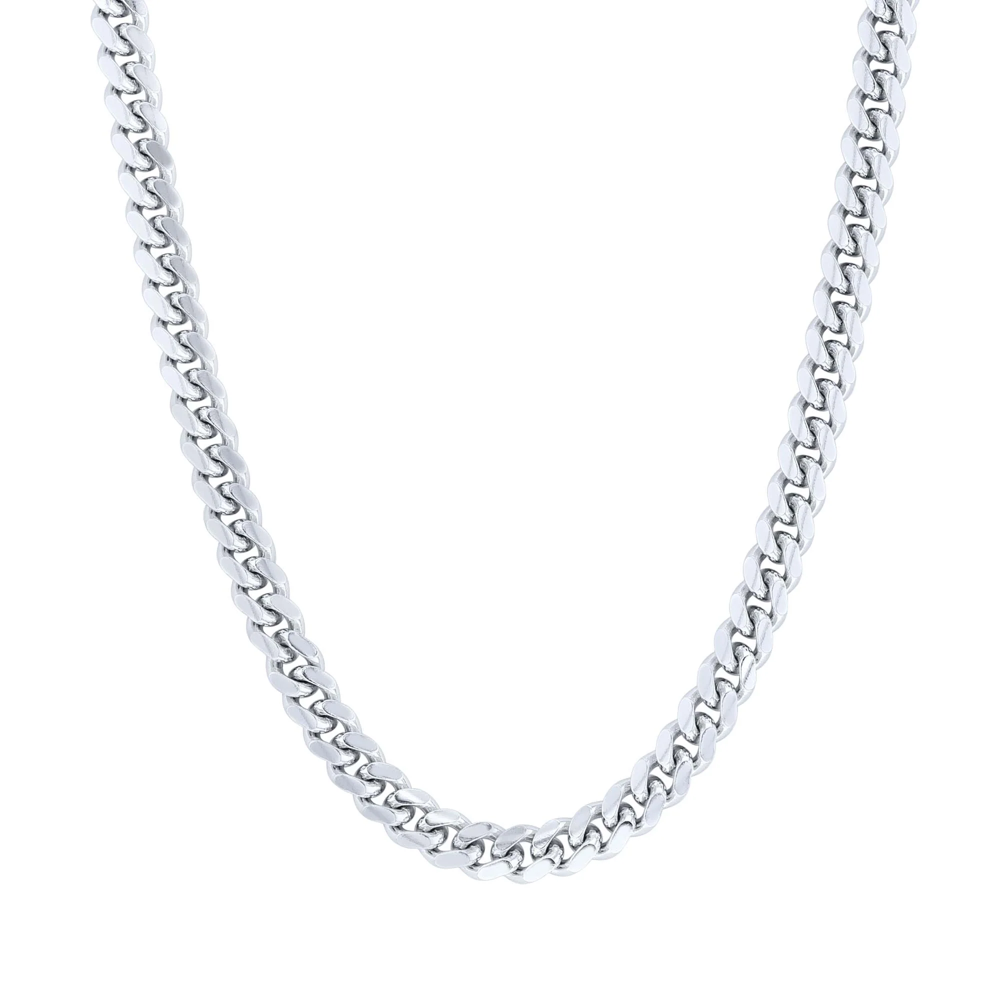 Silver Manny Cuban Link Chain 24"