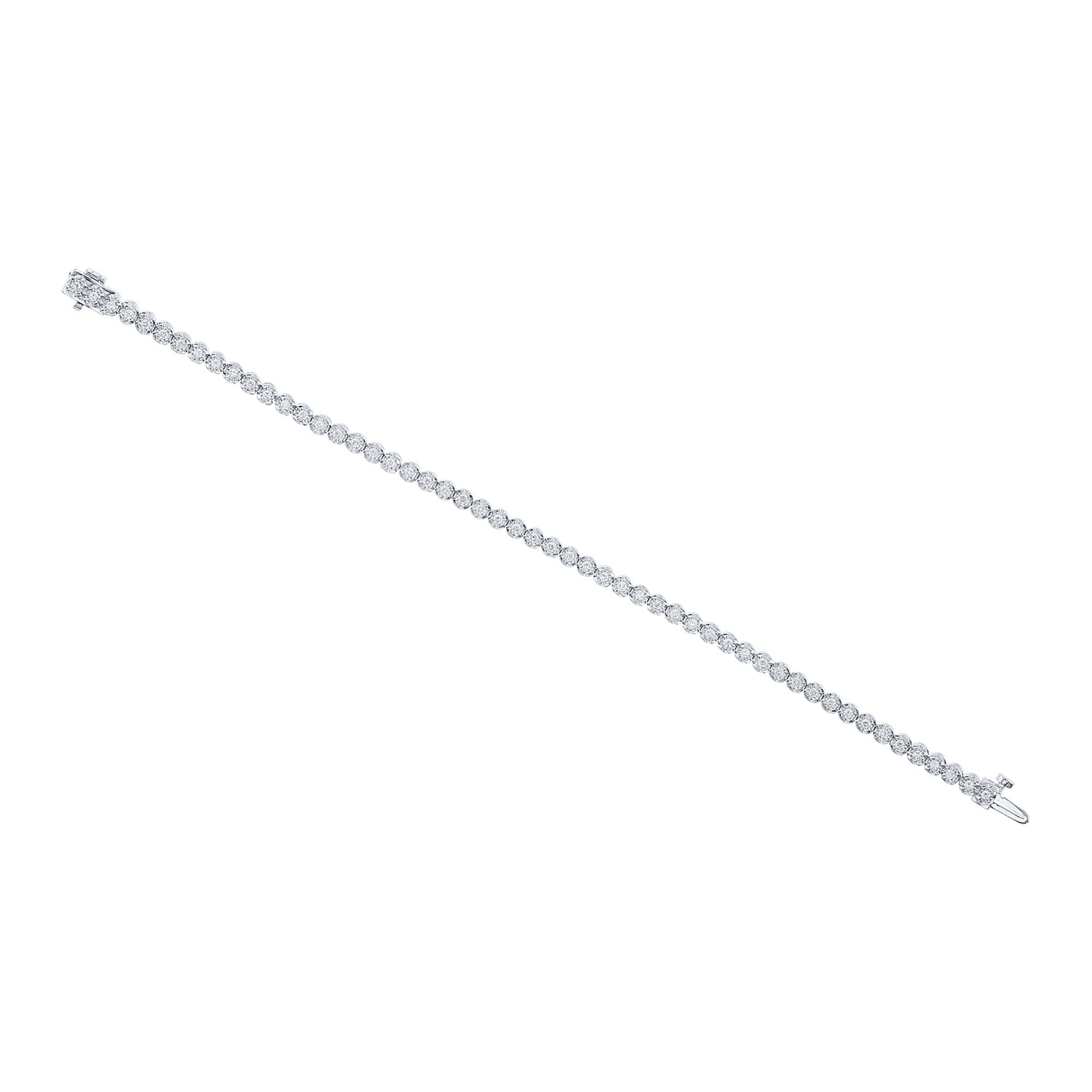 Silver Mirage Diamond Tennis Bracelet 1ct - Image 2