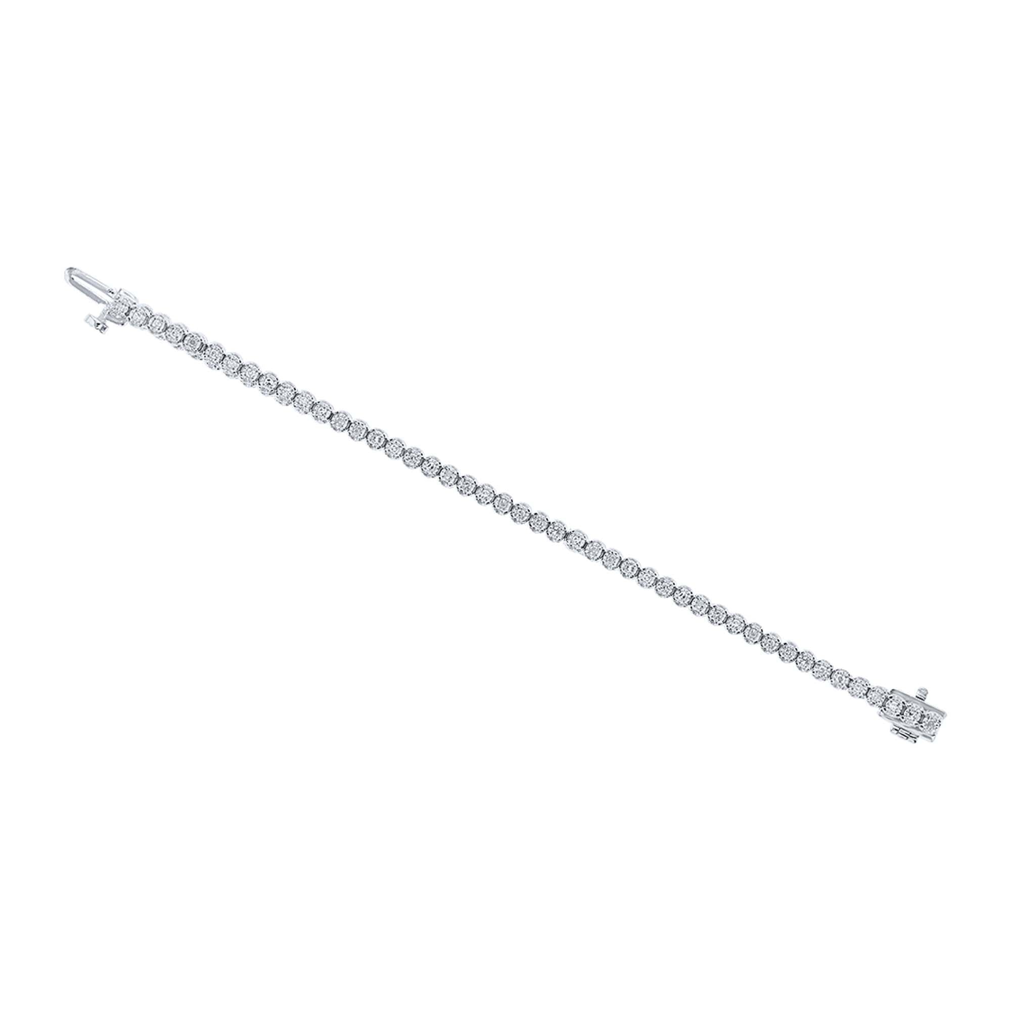 Silver Mirage Diamond Tennis Bracelet 2ct - Image 2