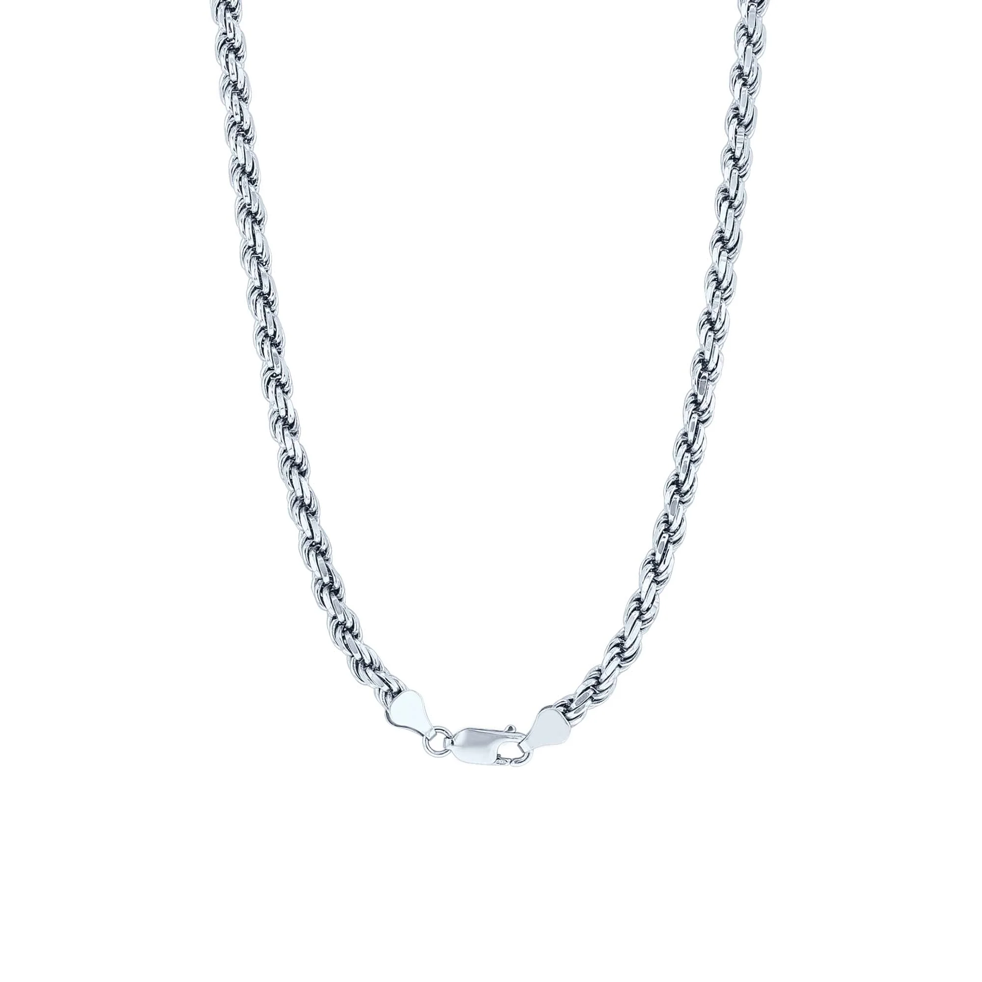 Silver Raiden Rope Chain Necklace - Image 2