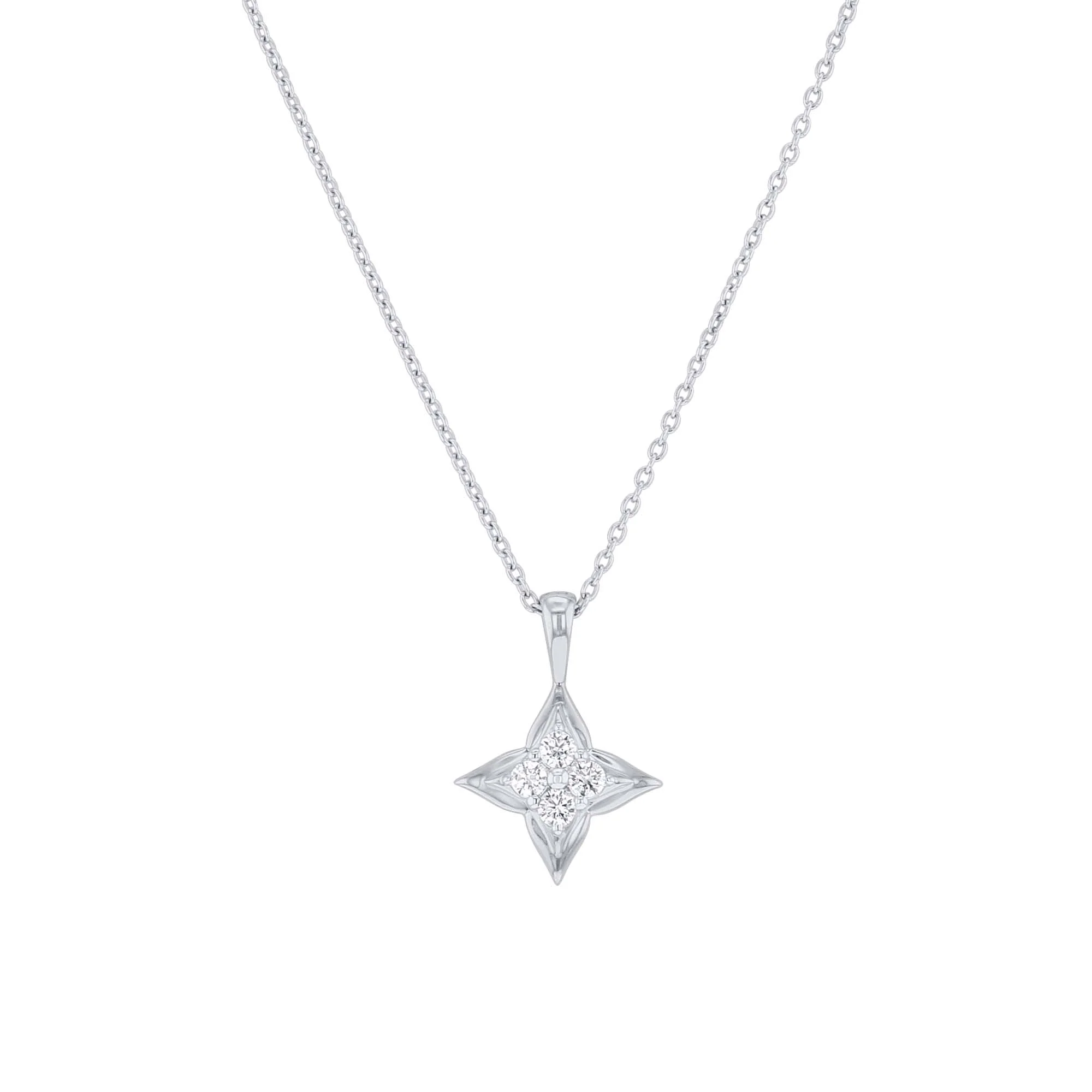 Silver Star of Hope Diamond Necklace- 1/4ct - Image 3