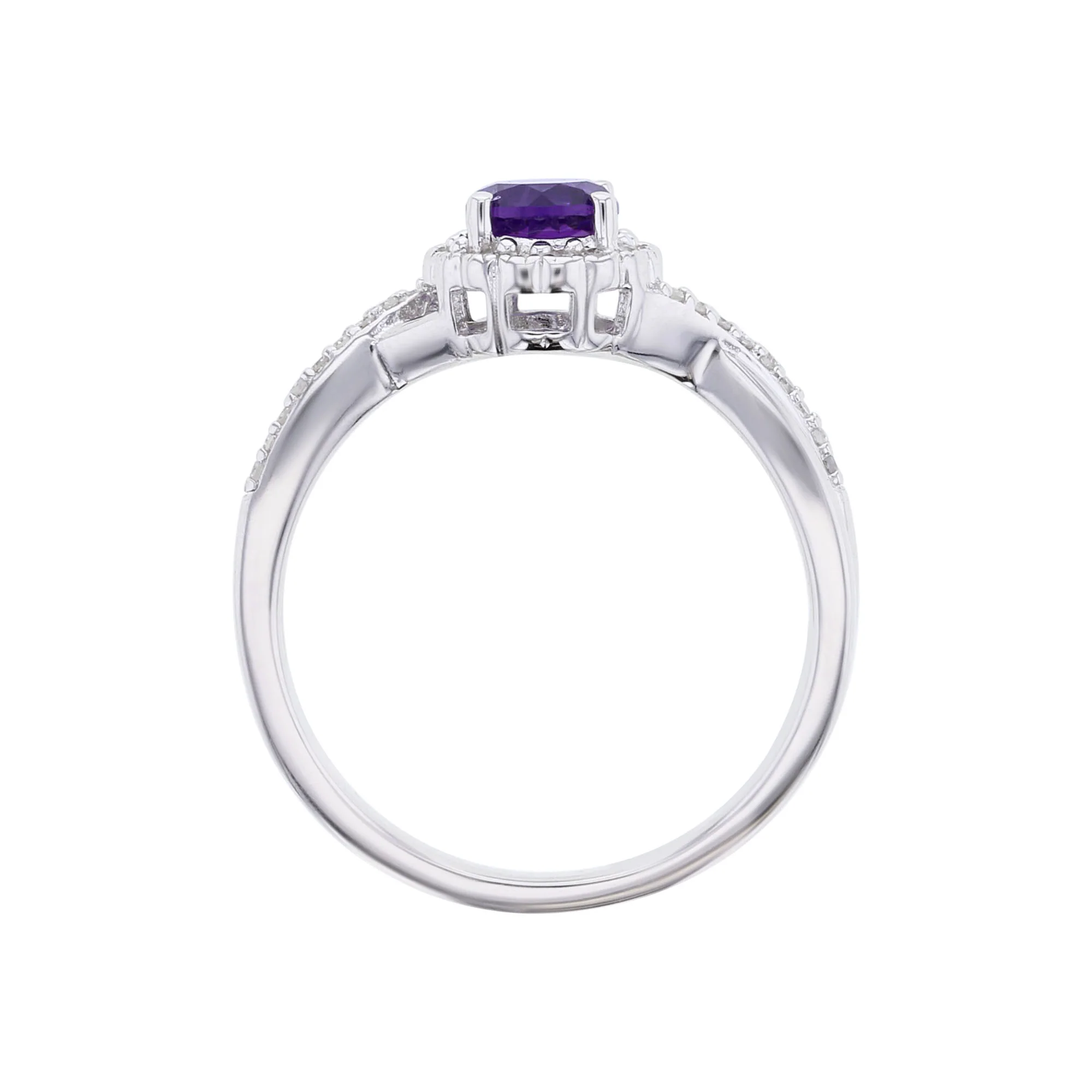 Silver Sweet Treat Amethyst & Diamond Ring - Image 4