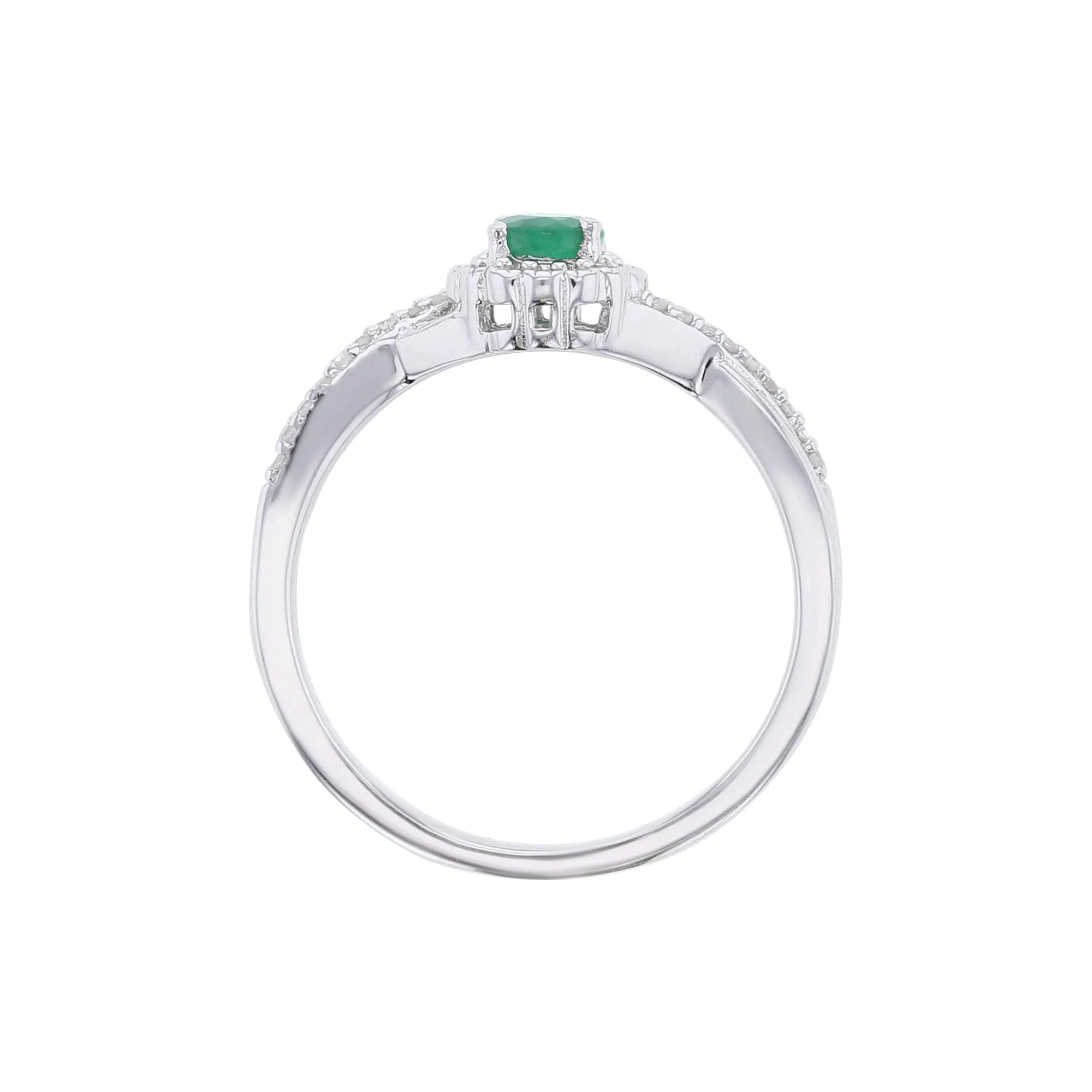 Silver Sweet Treat Emerald & Diamond Ring - Image 4