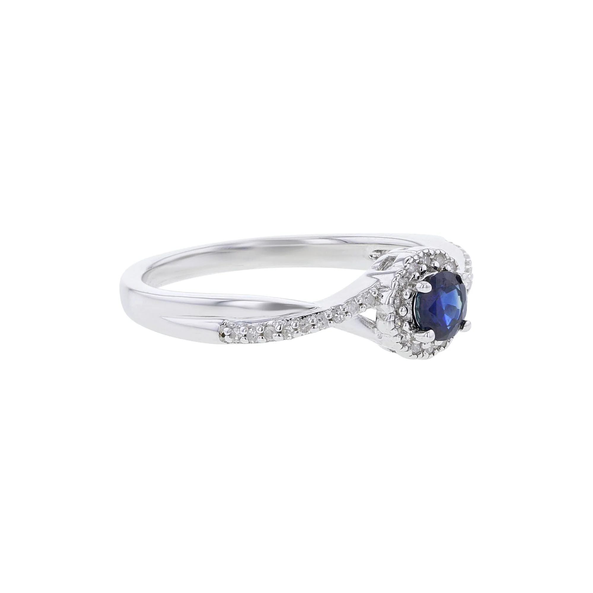 Silver Sweet Treat Sapphire & Diamond Ring - Image 3