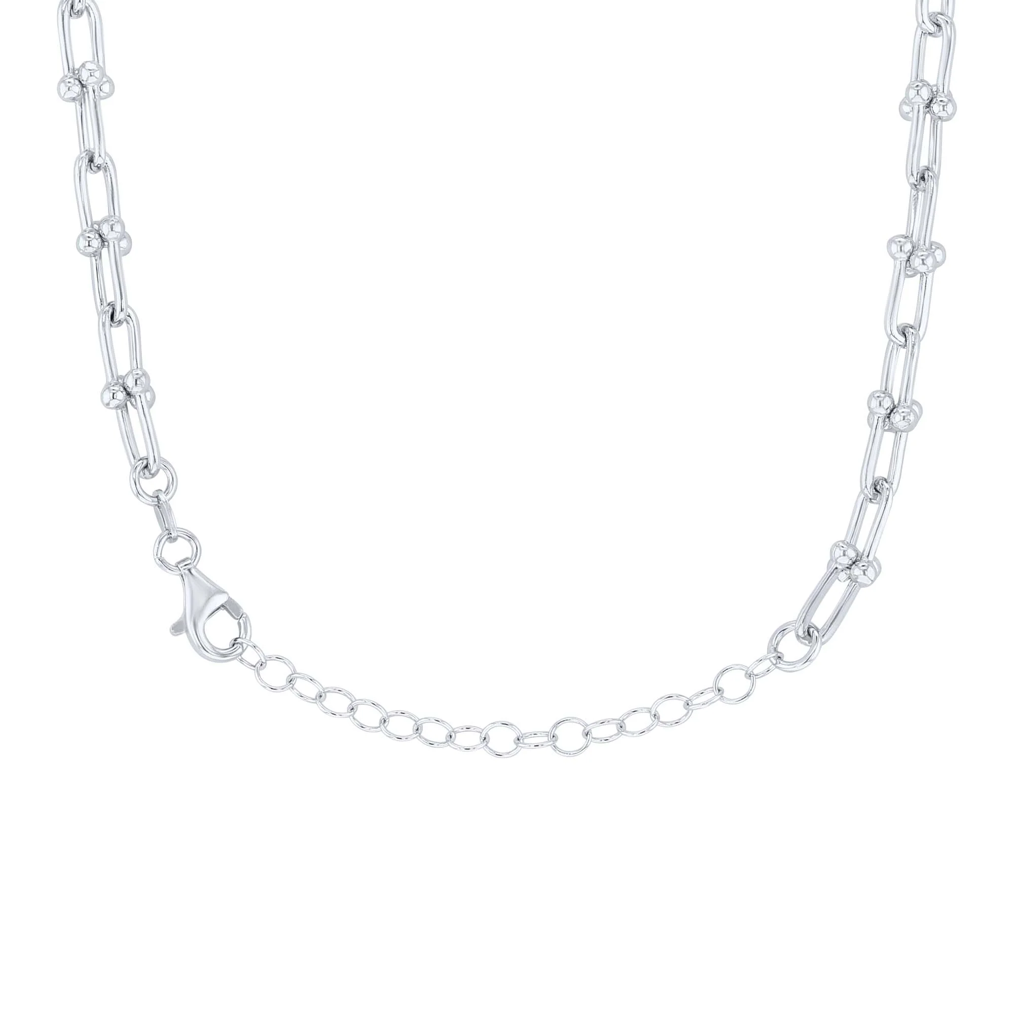 Silver Unforgettable U-Link Chain Necklace - Image 3