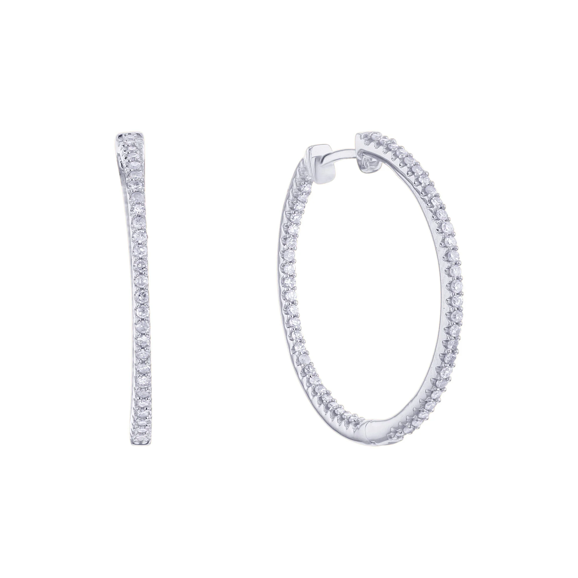 Siri Diamond Hoop Earrings 1/2 ctw - Image 4