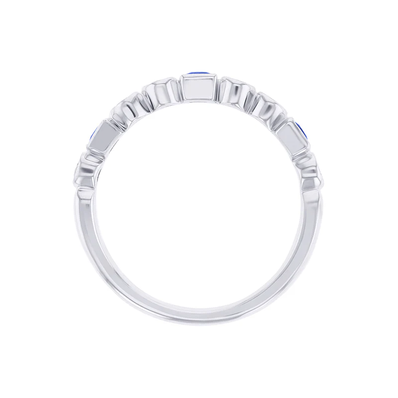 Sophia Stackable Blue Sapphire and Diamond Ring - Image 4
