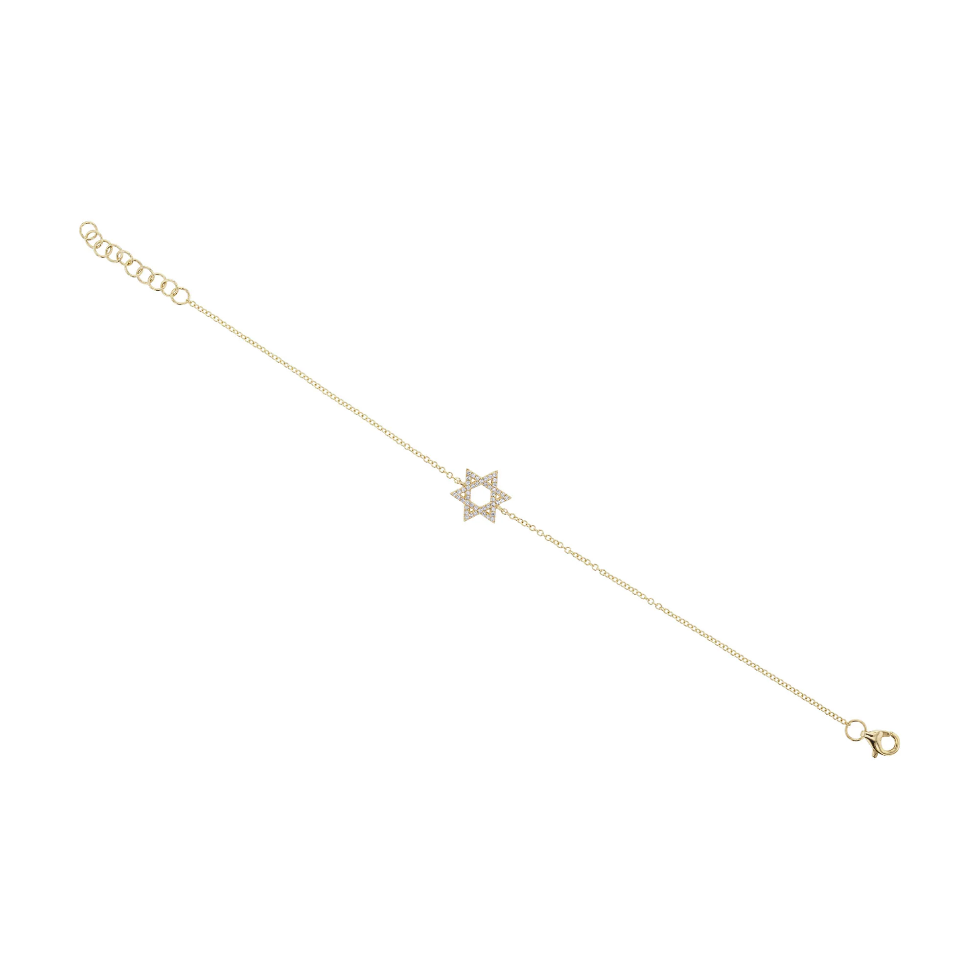 Star of David Diamond Chain Bracelet - Image 4