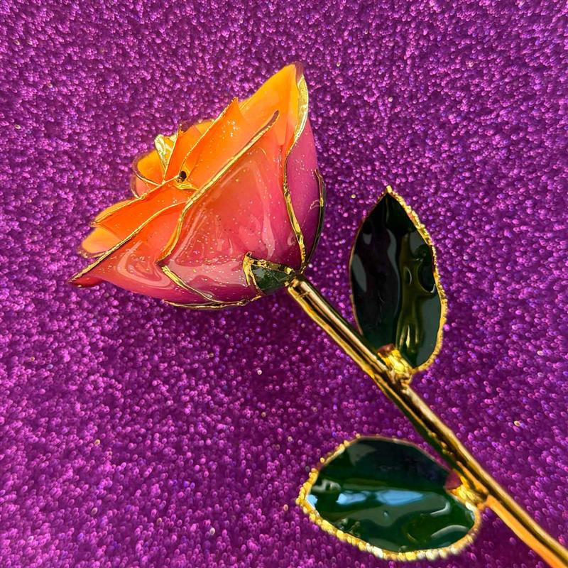 Sunset 24kt Gold Dipped Rose - Image 2