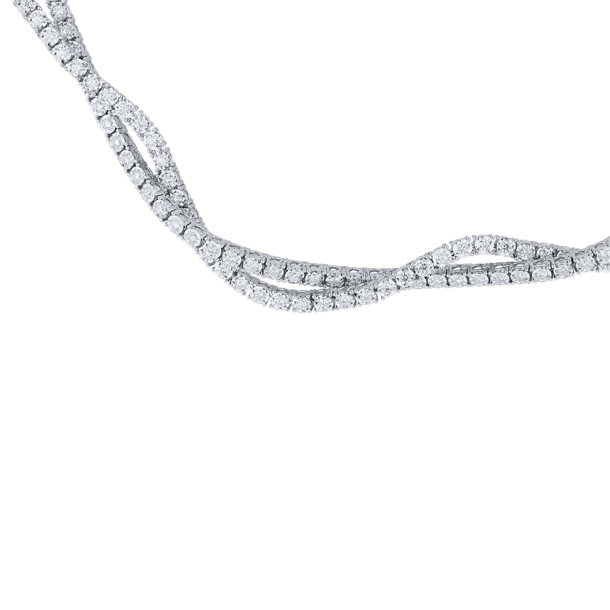 Tessa Twist Diamond Necklace - Image 2