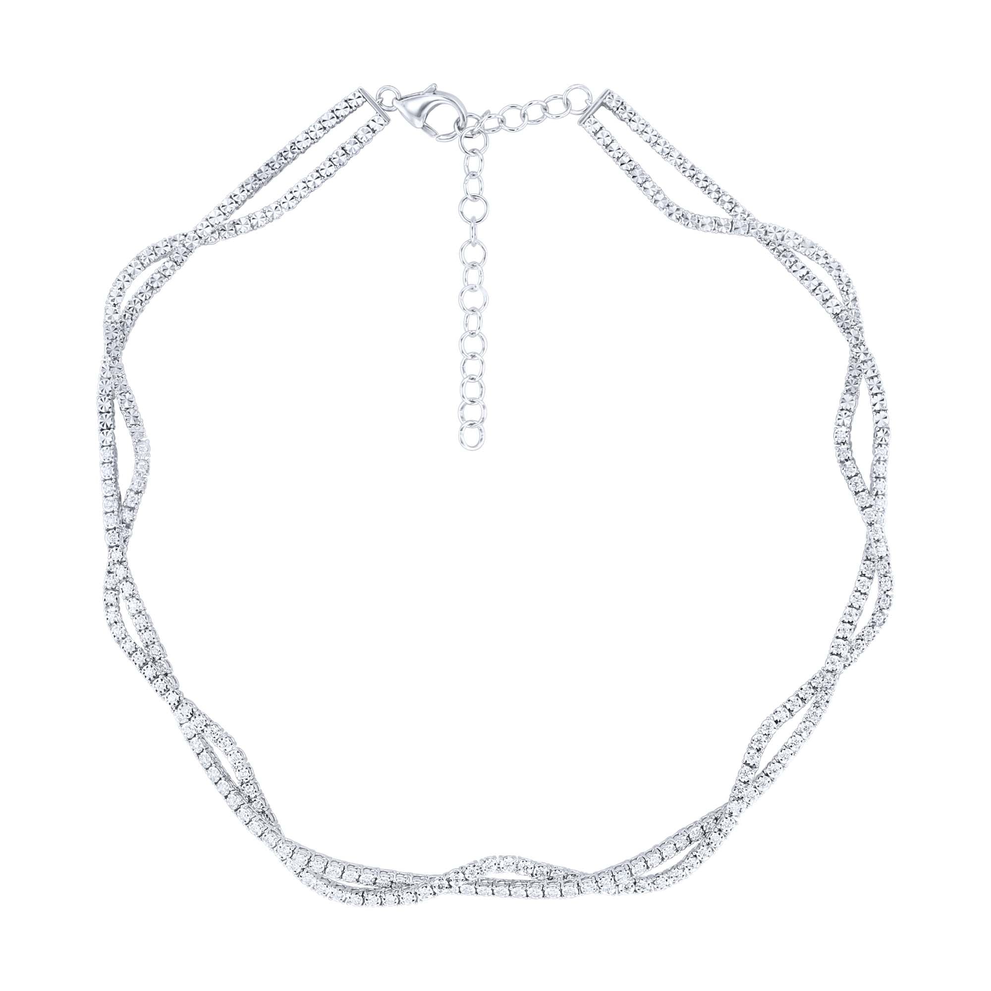 Tessa Twist Diamond Necklace - Image 3