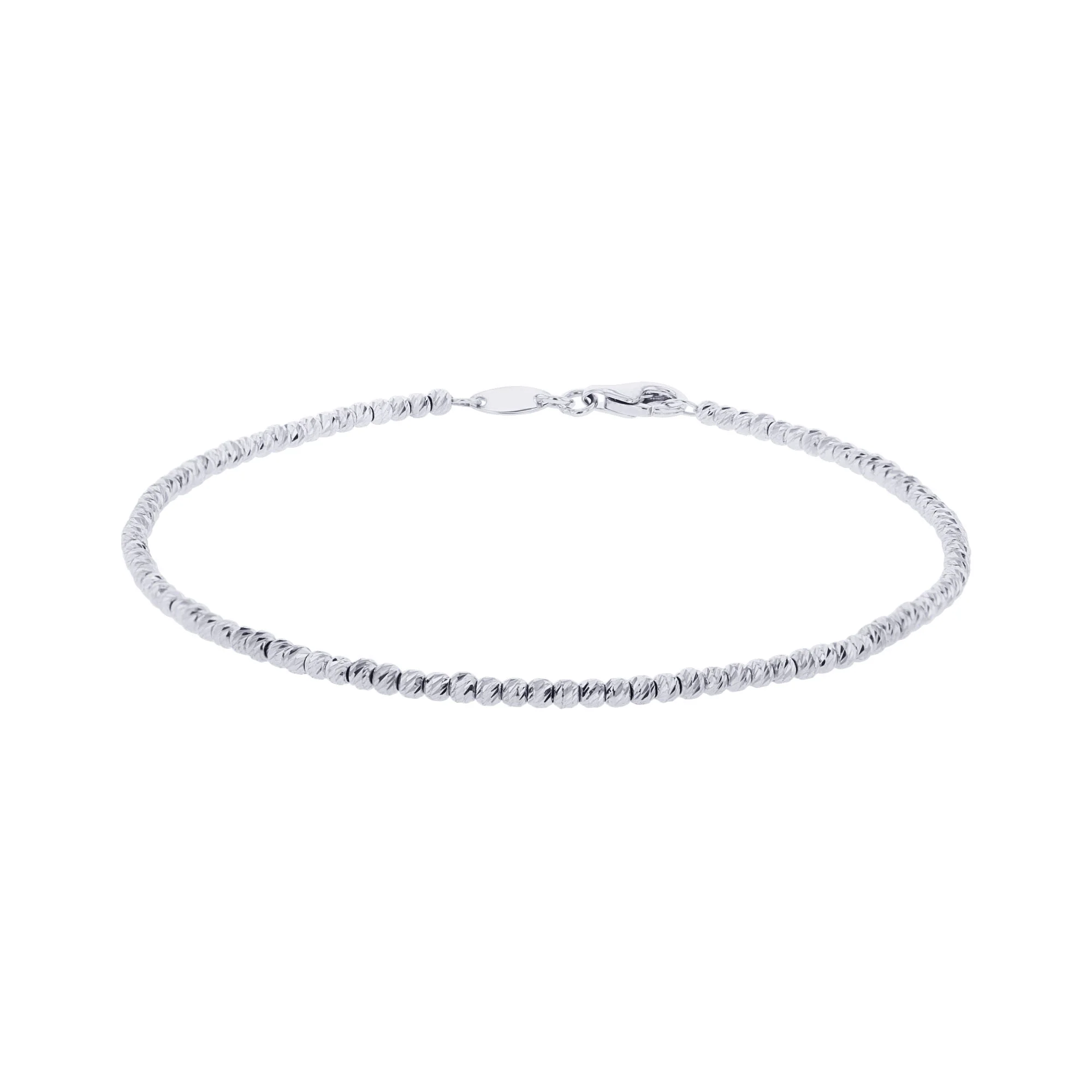 Times Square Diamond Cut Gold Beaded Chain Bracelet - Image 3