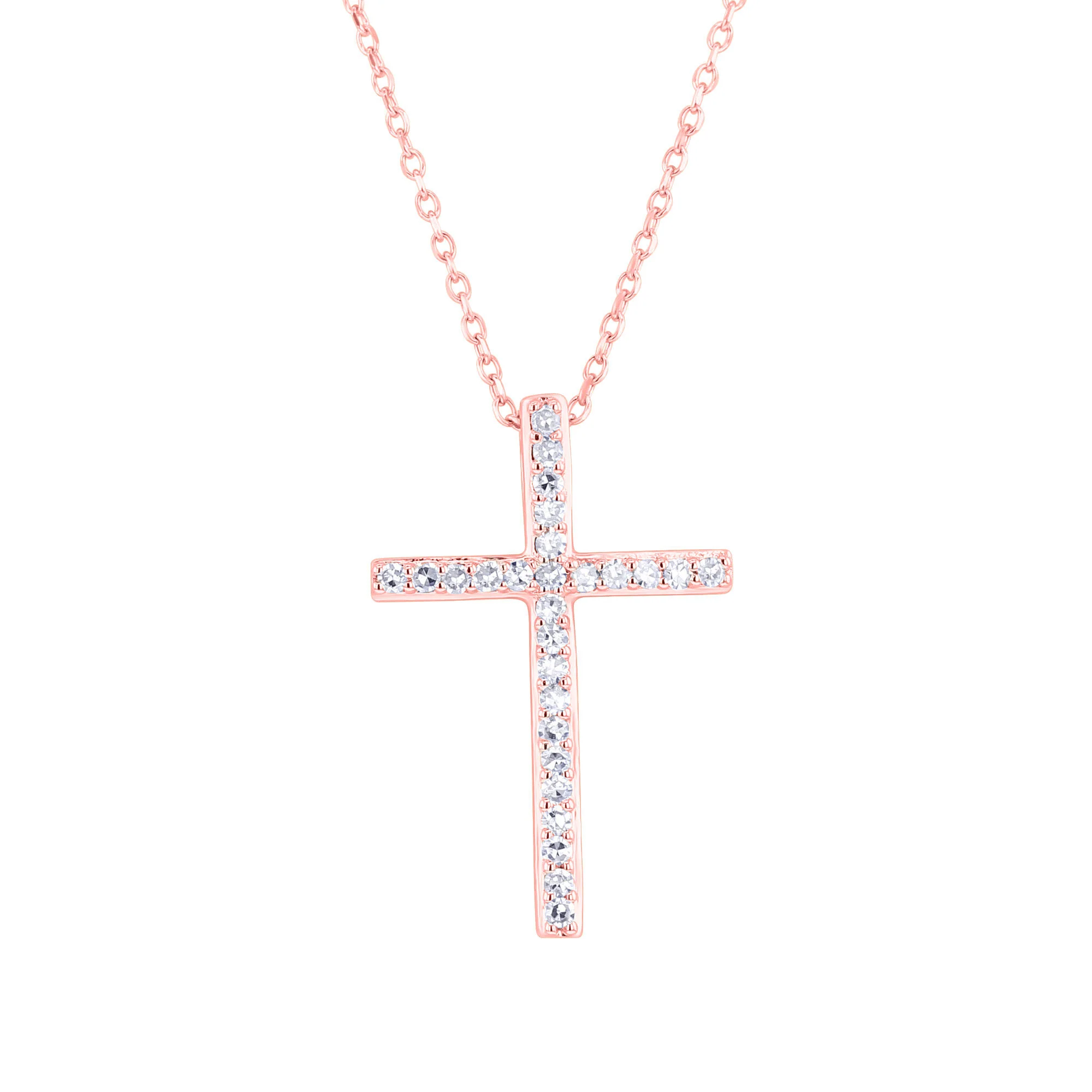 Traditional Diamond Cross Necklace - Image 4