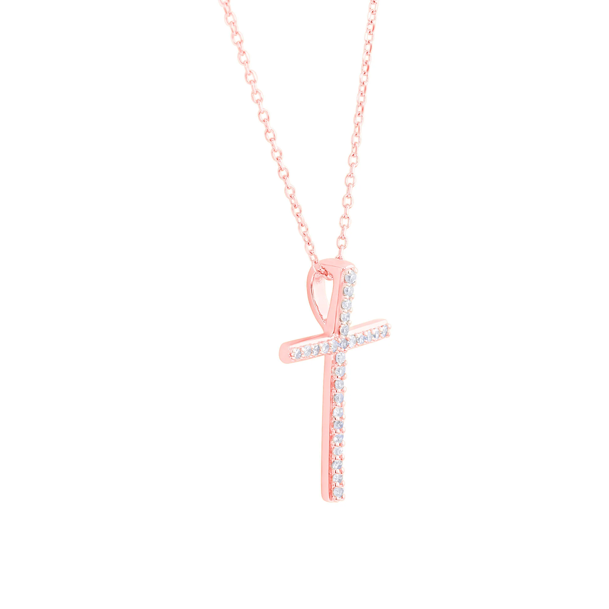 Traditional Diamond Cross Necklace - Image 6
