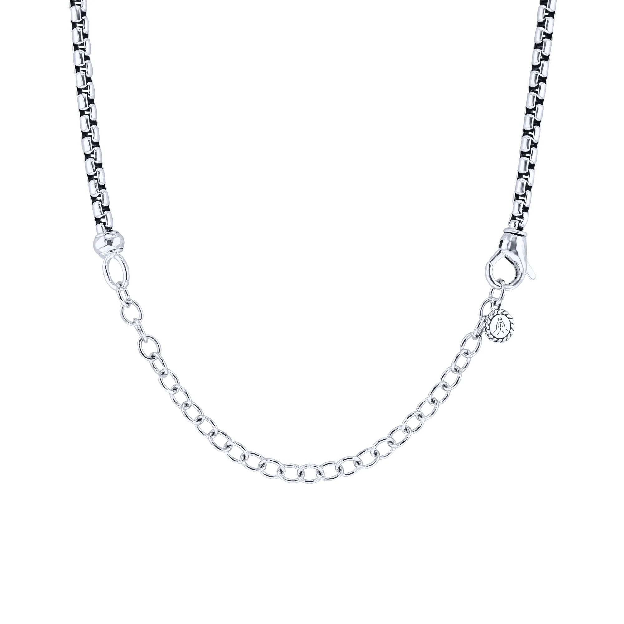 Treasure Pearl Silver Box Chain Necklace - Image 2