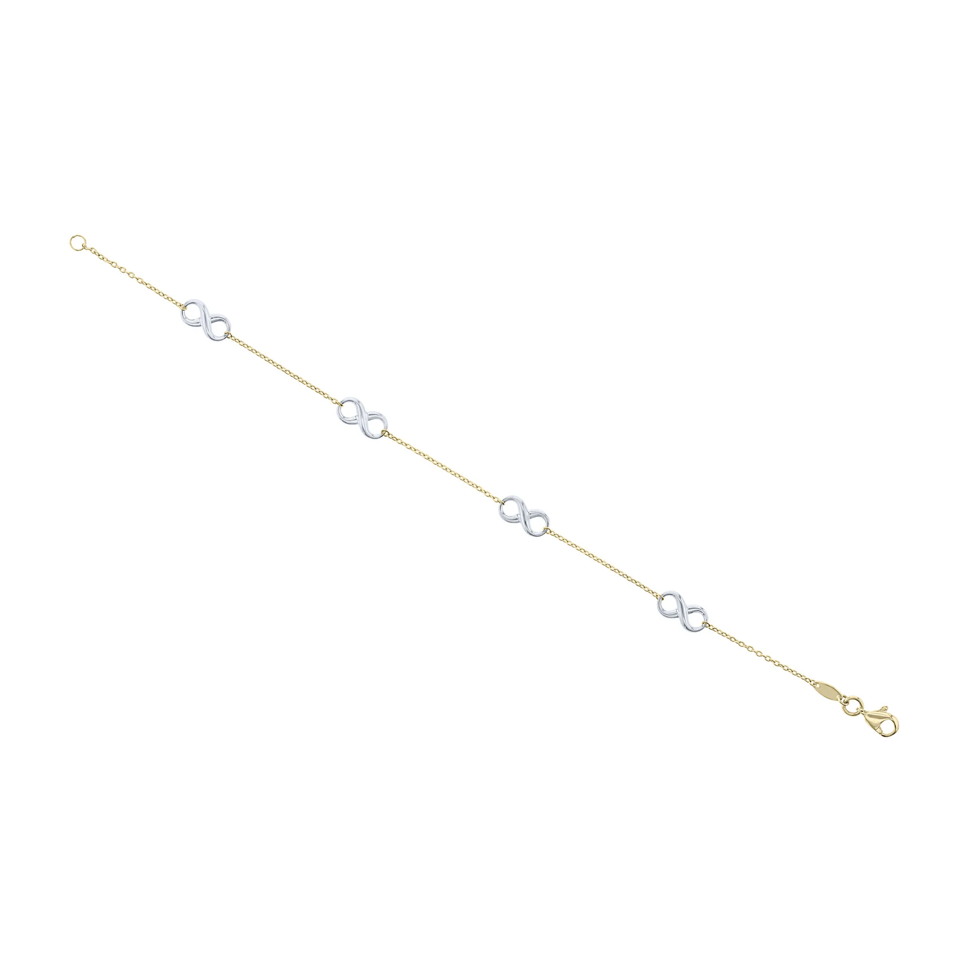 Two Infinity Gold Bracelet - Image 2