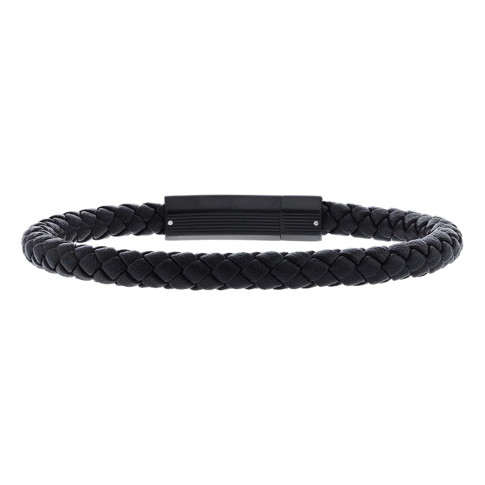 Uriel Stainless Steel & Leather Bracelet