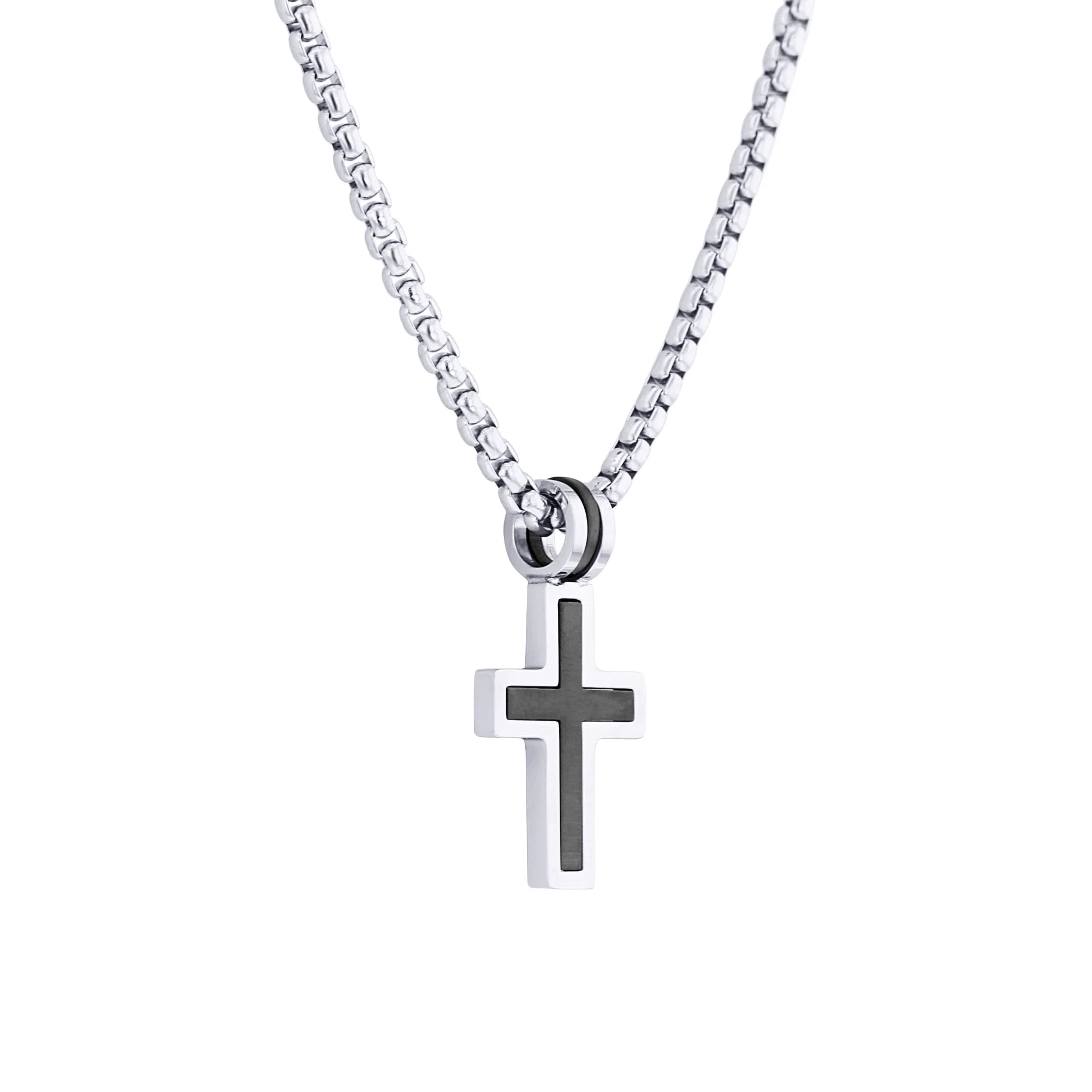 Virtue Stainless Steel Cross Necklace - Image 3