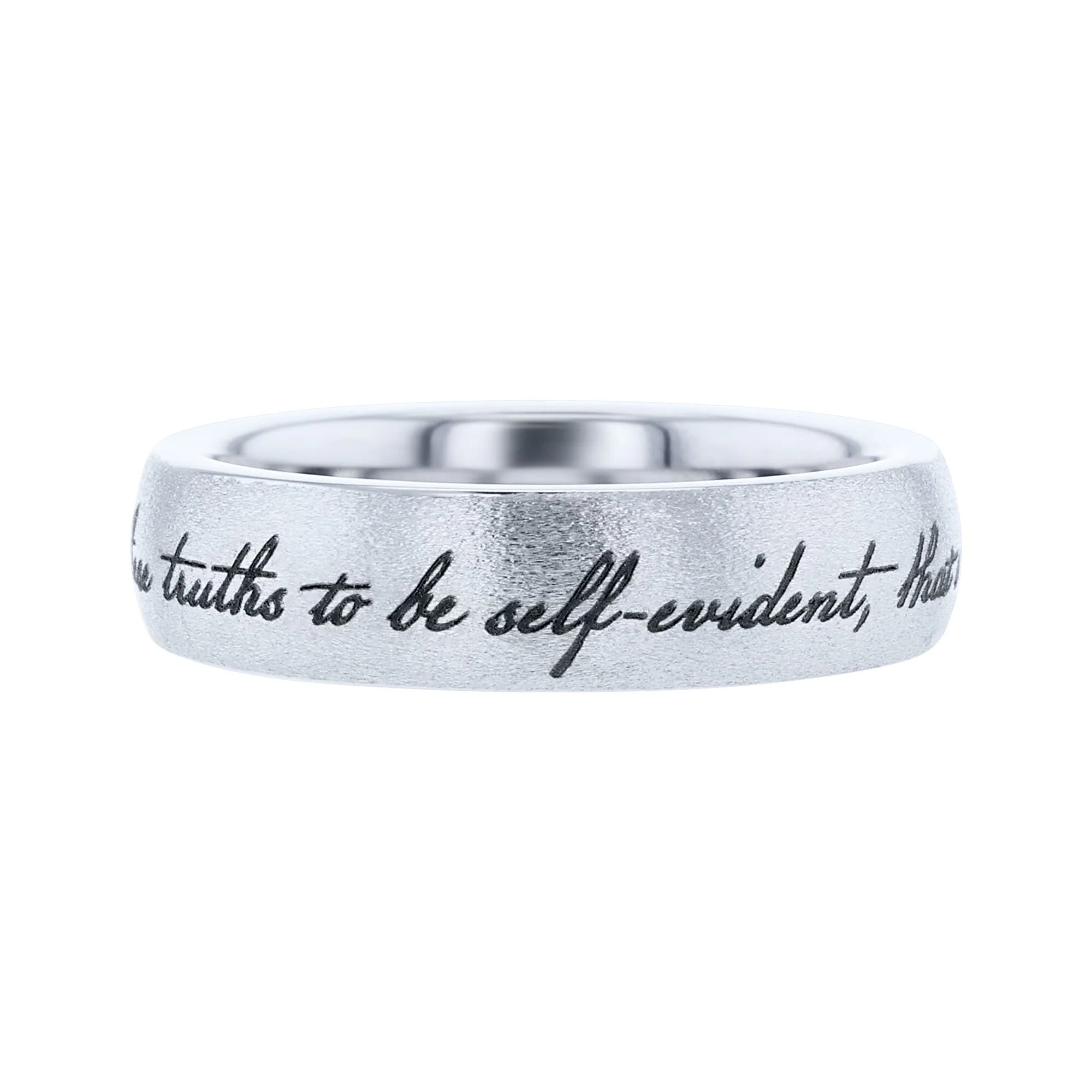 We Hold These Truths Serinium Wedding Ring - Image 2