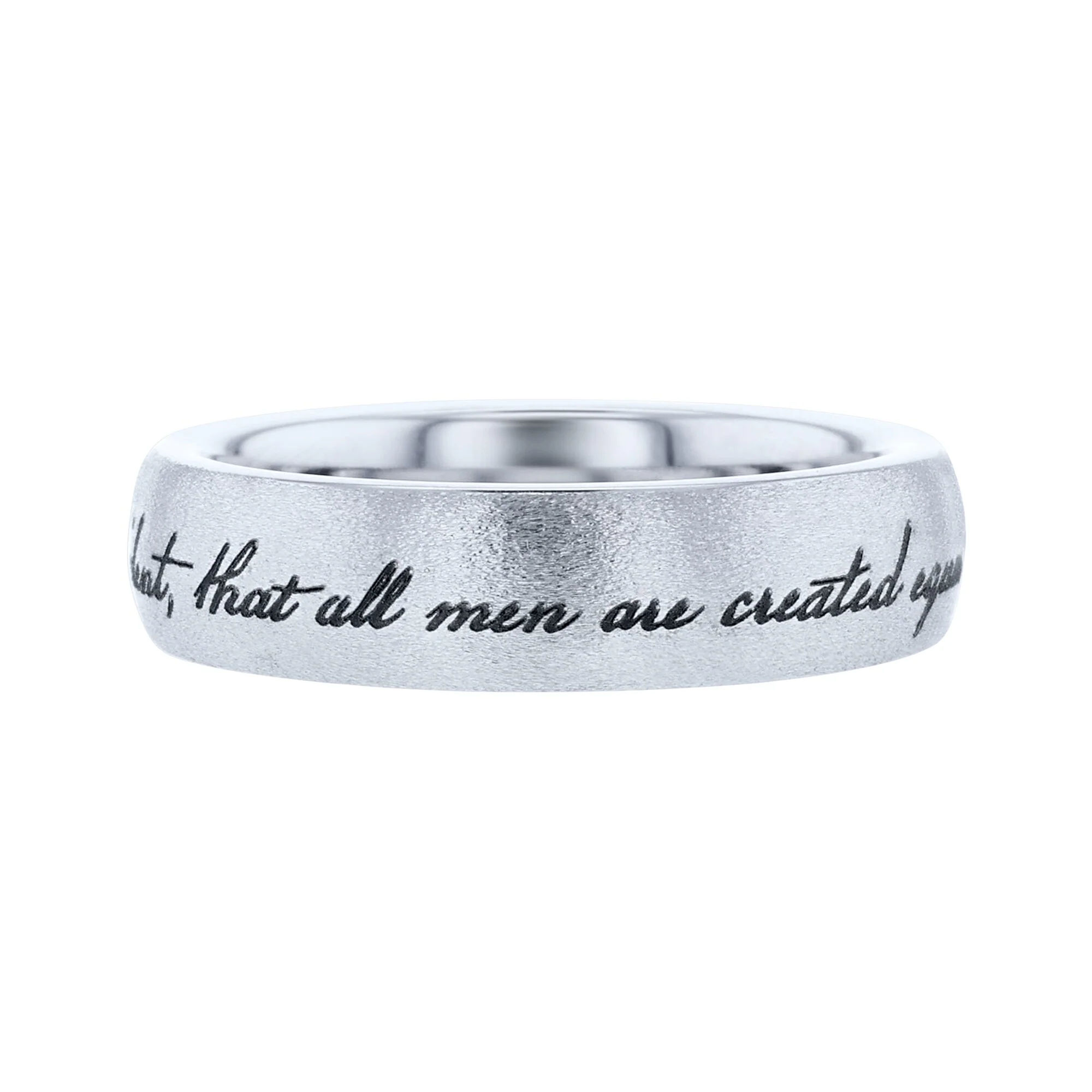 We Hold These Truths Serinium Wedding Ring - Image 3